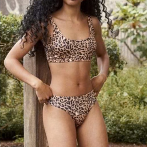 Aerie Animal Print Bikini & Top Set Size M - Picture 1 of 15